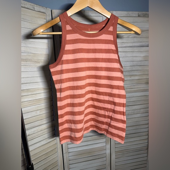 Everlane Tops - NWOT Everlane The Organic Cotton Cutaway Tank - Redwood Stripe - XS